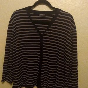 Liz Claiborne Collection black and white stripe blazer